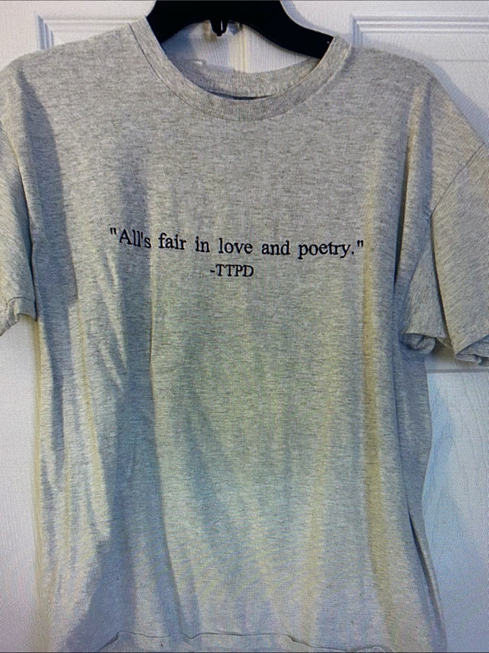 Gildan Light Gray Women's Short Sleeve Tee with Quote Print
